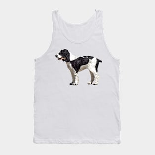 Black and White Spaniel Tank Top